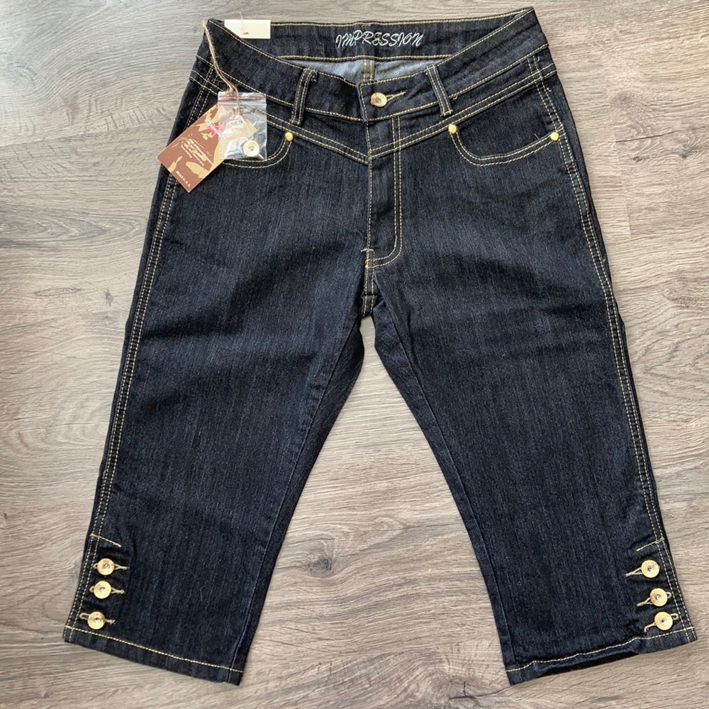 IMPRESSION darkwash bermudas